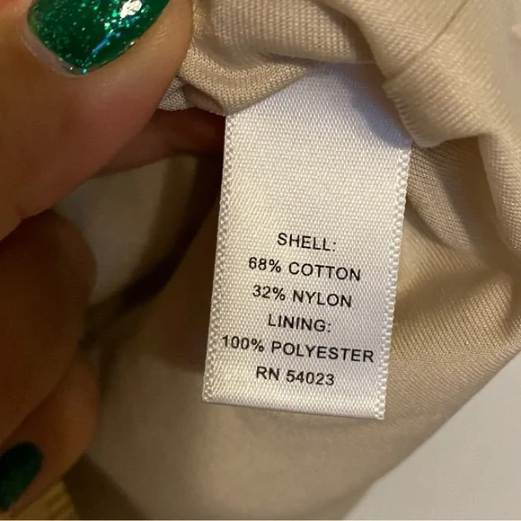 Banana Republic Cream Lace Overlay Cotton Shift Dress Women's Size 14 - Picture 7 of 11